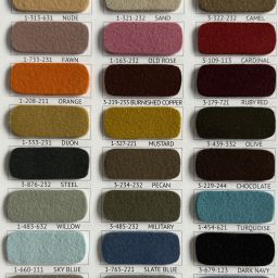 Rabbit fur felt colors