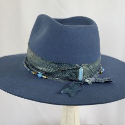 Slate blue fedora